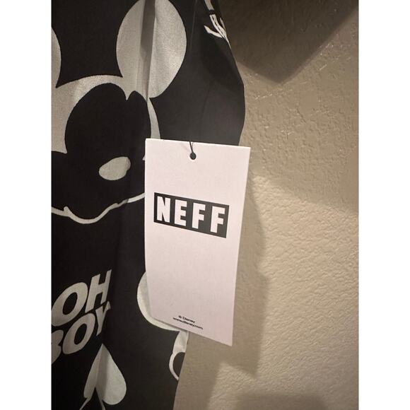NWT Disney x Neff Mickey Mouse Oh Boy Button Down Collared Shirt L XL - Picture 3 of 6